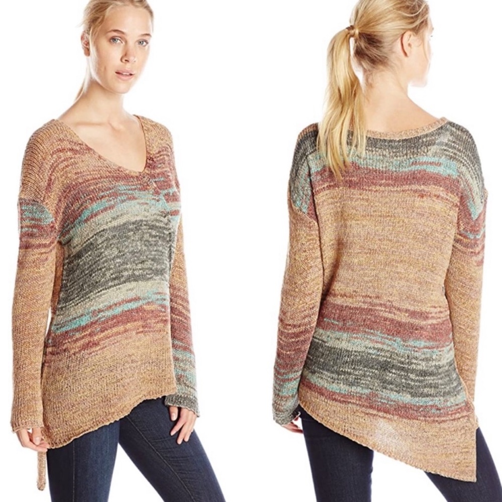 Prana Vignette asymmetrical multicolored sweater